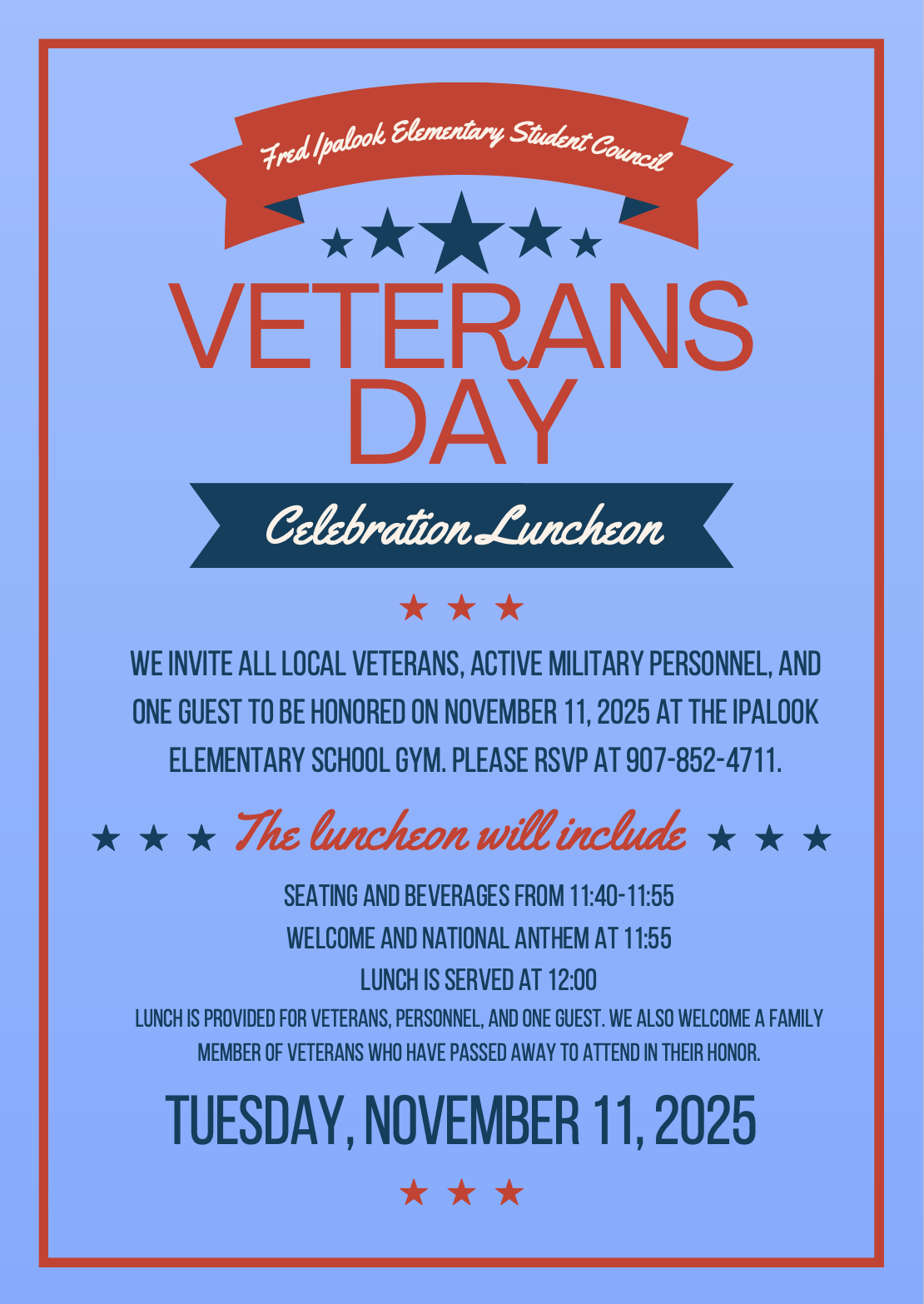 Veterans Day Celebration Flyer